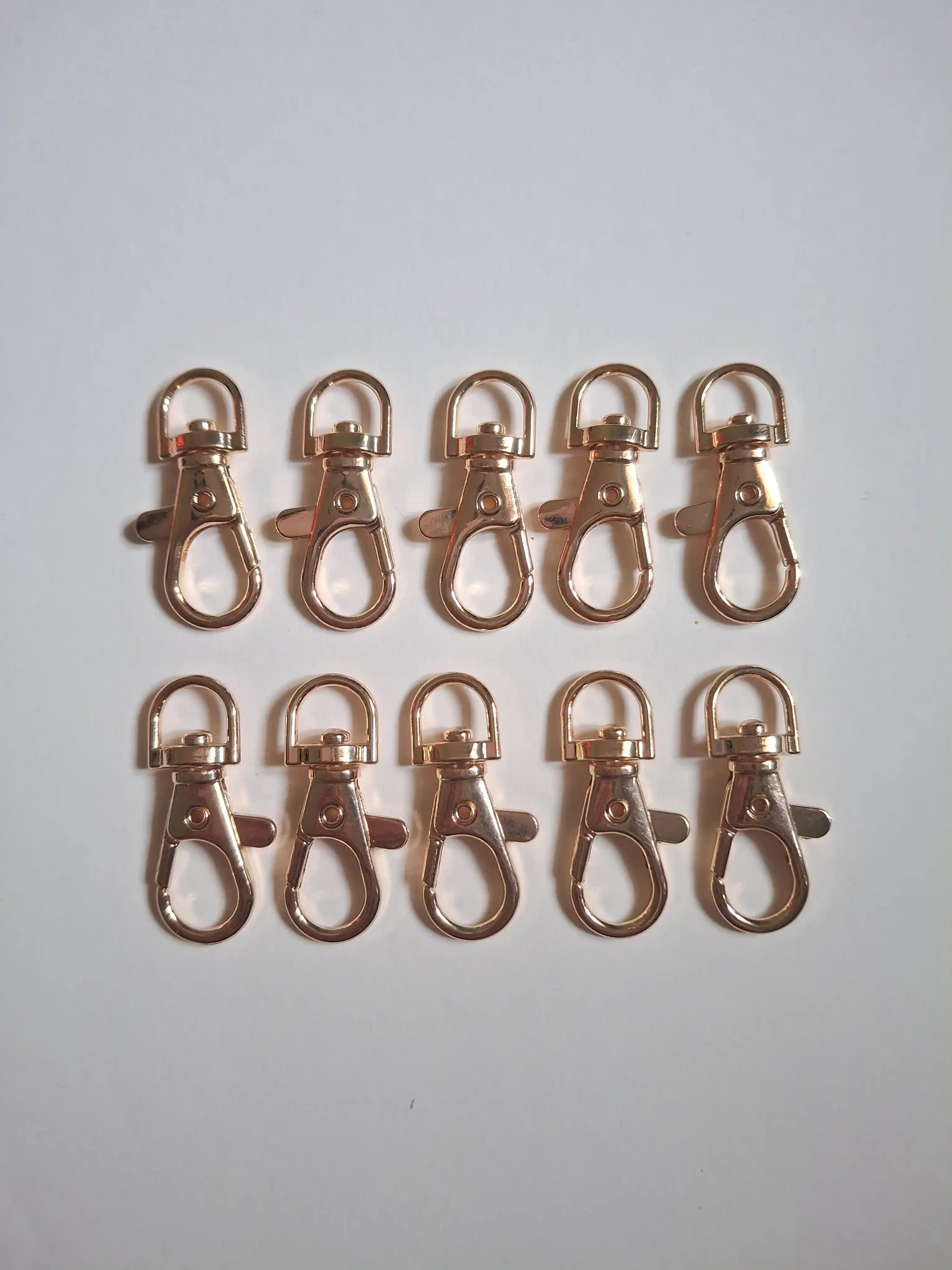 Golden Swivel Lobster Claw Hooks